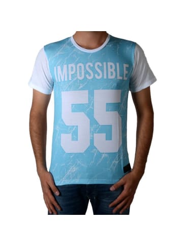 Celebry Tees T-Shirt „Crack“ – Blau Weiß
