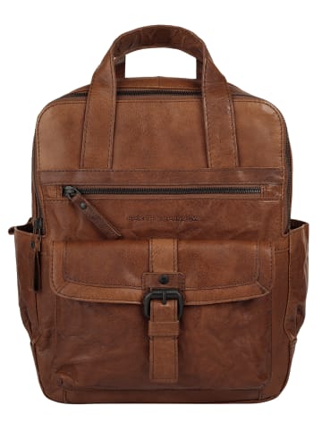 SPIKES & SPARROW Rucksack echt Leder in cognac