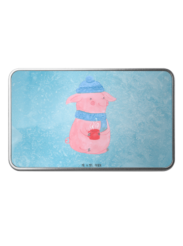 Mr. & Mrs. Panda Erinnerungsbox Schweinchen Glühwein ohne Spruch in Eisblau