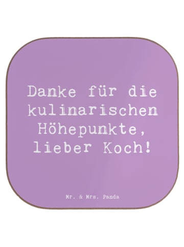 Mr. & Mrs. Panda Untersetzer für Gläser Spruch Koch Dankeschön m... in Lavendeltraum