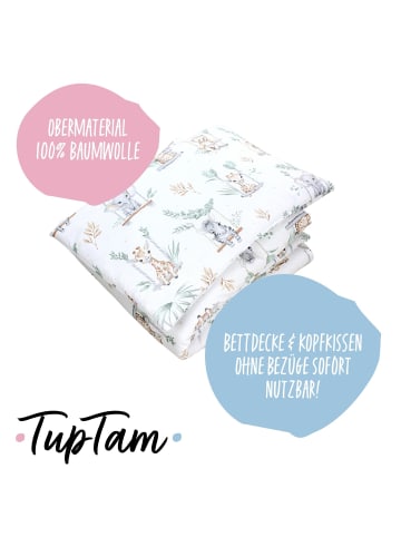TupTam Kinder Bettdecken Set Gemustert in weiß Modell 5