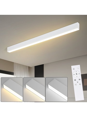 ZMH LED Deckenleuchte in weiß 25W Modern Dimmbar L 80CM Lang Bürolampe