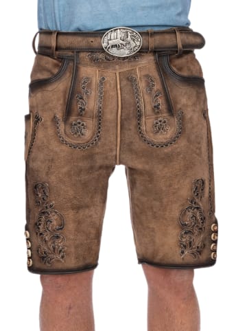 Gwandler Lederhose MARIUS-gespeckt in braun