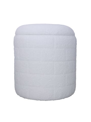 FineBuy Hocker und Sitzsäcke in Weiß / Stoff / 40x40x45