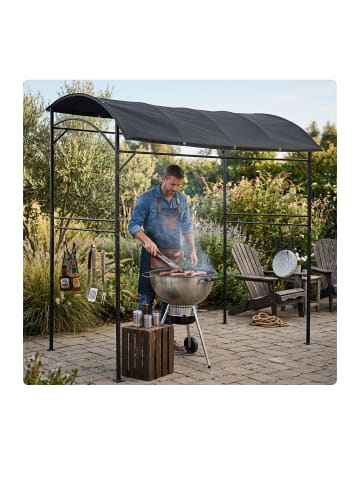 relaxdays Grill Pavillon in Anthrazit - (B)220 x (H)220 x (T)150 cm