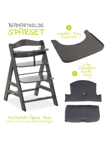 Hauck Hochstuhl Alpha Charcoal Selectline - im in braun,schwarz