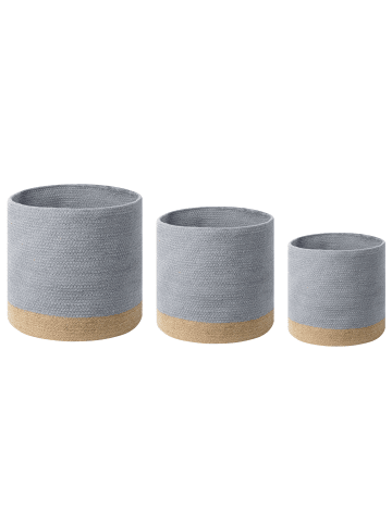 Beliani 3er-Set Korb BASIMA in Beige/Grau