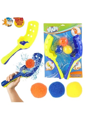 Toi-Toys SPLASH Wasser Ballfangspiel mit 2 Werfer und 3 Bällen 6 Jahre