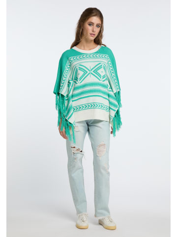IZIA Damen Poncho in Hellgrün