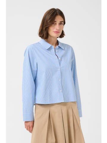 CULTURE Langarm - Hemd CUdaimi Relaxed fit in Blue/White Stripe