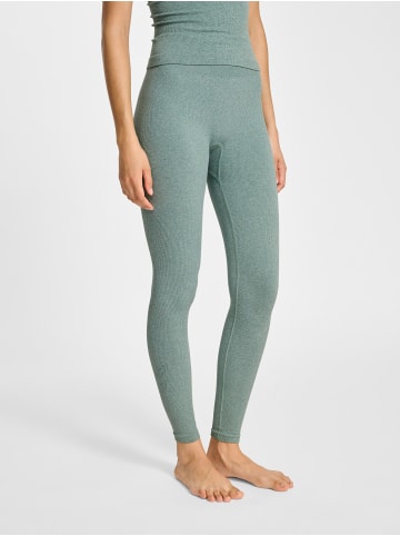 Hummel Leggings Hmlyoga Multisport Damen in CHINOIS GREEN MELANGE