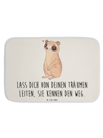 Mr. & Mrs. Panda Badematte Plumplori Glücklich mit Spruch in Weiß
