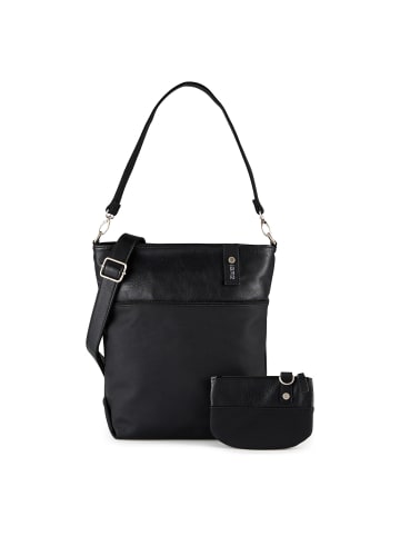Zwei Jana Schultertasche 33 cm nubuk black