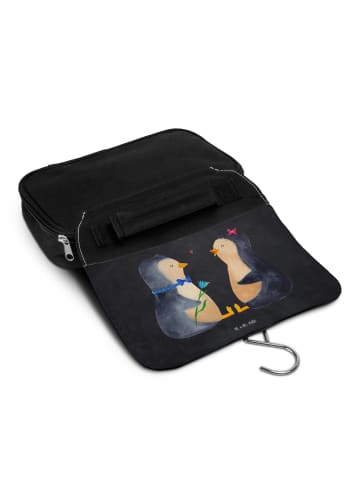 Mr. & Mrs. Panda Schminktasche Pinguin Pärchen ohne Spruch in Kreidetafel