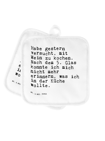 Mr. & Mrs. Panda topfhalter Habe gestern versucht, mit... mit Sp... in Weiß