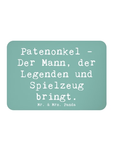 Mr. & Mrs. Panda magnet Spruch Patenonkel Geschenk mit Spruch in Meeresbrise