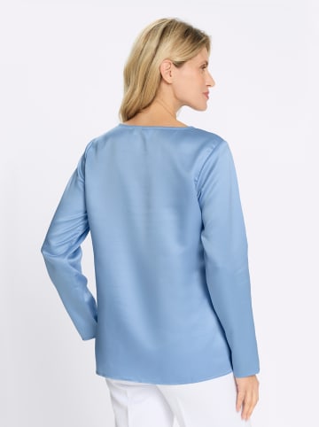 Sieh an! Satin-Bluse in eisblau