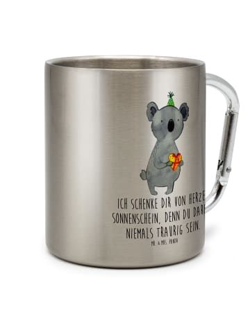 Mr. & Mrs. Panda Thermobecher Koala Geschenk mit Spruch in Silber