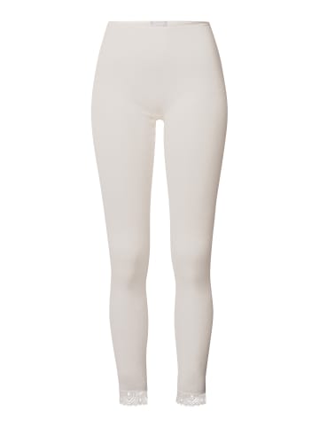 Hanro Leggings Woolen Lace in misty white