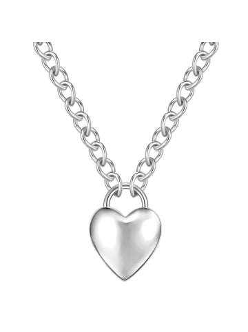 Yokoamii Kette Herz aus Messing in silber