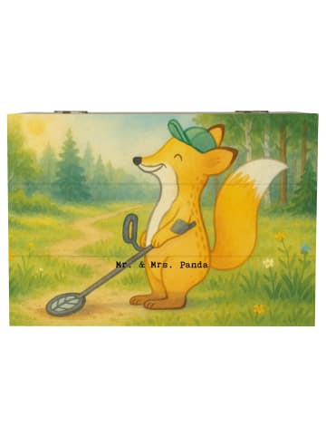 Mr. & Mrs. Panda truhe holz Fuchs Metalldetektor Design ohne Spruch in Weiß