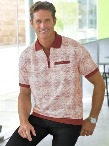 WITT WEIDEN Kurzarm-Poloshirt in terra-bedruckt