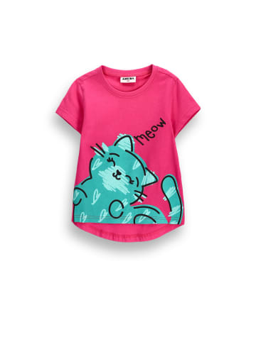 MOKIDA Baumwoll-t-shirt mit kurzen Ärmeln in fuchsie