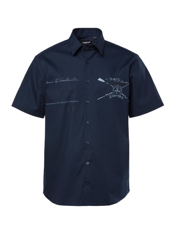 Men Plus Hemd in navy blau