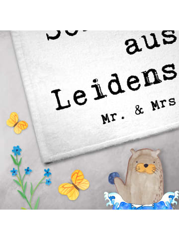 Mr. & Mrs. Panda Handtuch Schreinerin Leidenschaft mit Spruch in Weiß