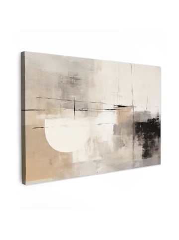 MuchoWow Leinwand bilder Abstrakte Kunst weiß schwarz (BxH)