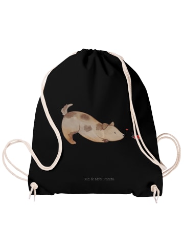 Mr. & Mrs. Panda Stofftasche Hund Marienkäfer ohne Spruch in Schwarz