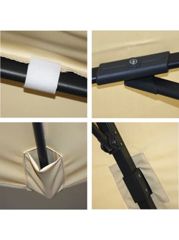 MCW Ampelschirm A96, Creme, mit Ständer, drehbar