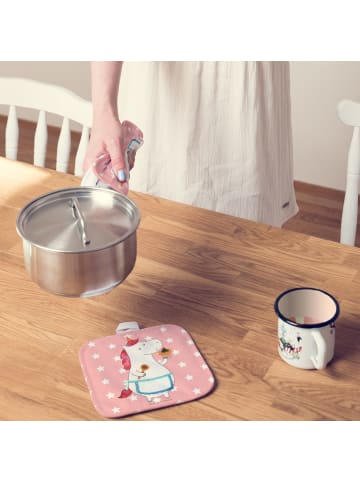 Mr. & Mrs. Panda Topfuntersetzer Einhorn Küche ohne Spruch in Rot Pastell