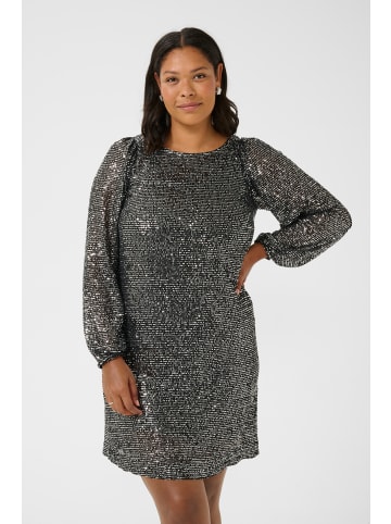 KAFFE curve Jerseykleid KClaila A-shape in Silver Sequin
