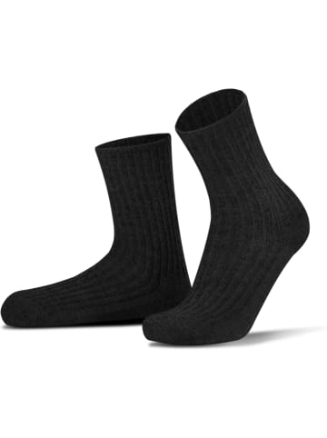 normani 6 Paar Norweger-Schafwollsocken in Schwarz