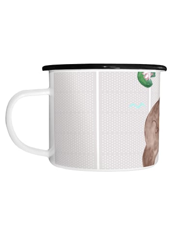 Mr. & Mrs. Panda Teetasse Otter Seerose mit Spruch in Grau Pastell
