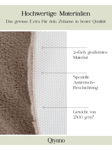 Qiyano Badematte Lapito 200 Braun