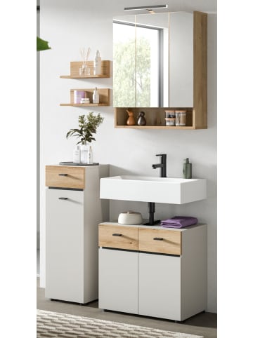 Inn.Furn Badmöbel-Set Kaschmir, Evoke Eiche 5-teilig 107 cm, modernes Komplettset