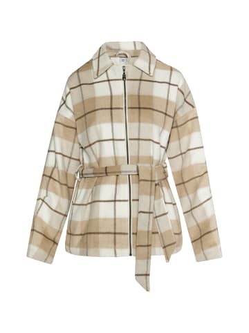 DreiMaster Damen Übergangsjacke Mit Karomuster in Karo Beige Wollweiss