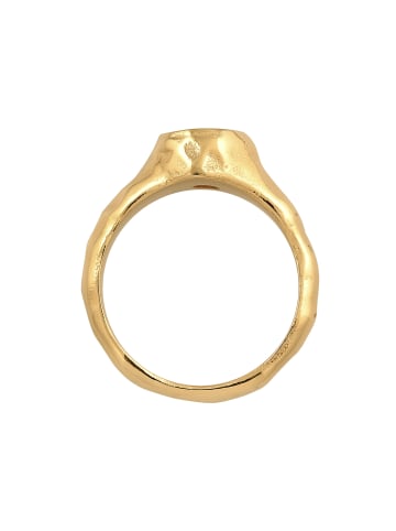 Elli Ring 925 Sterling Silber Siegelring in Gold