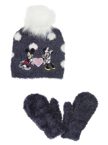 Disney Minnie Mouse 2tlg. Set: Mütze und Handschuhe in Grau