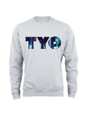 Cotton Prime® Sweatshirt Skyline Tokio - Weltenbummler Kollektion in Grau-Melange