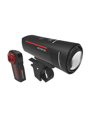 TRELOCK Beleuchtungsset I-Go Vector Set LS 600 / LS 740 in schwarz
