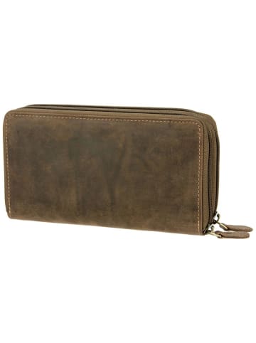 Greenburry Geldbörse Vintage Leder in Sattelbraun