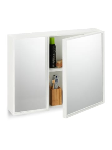 relaxdays Spiegelschrank in Weiß - (B)65 x (H)50 x (T)15,5 cm