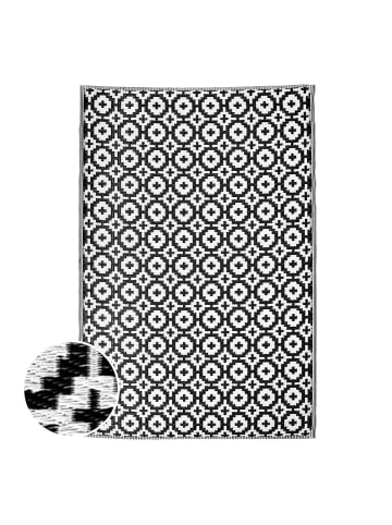 Butlers In-/Outdoorteppich COLOUR CLASH Mosaik I in Schwarz-Weiß
