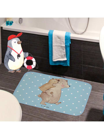 Mr. & Mrs. Panda Badezimmer Matte Papa Bär ohne Spruch in Blau Pastell