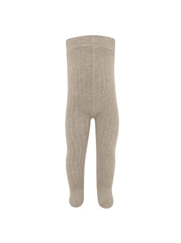 ewers Strumpfhose Rippe in dunkel beige meliert