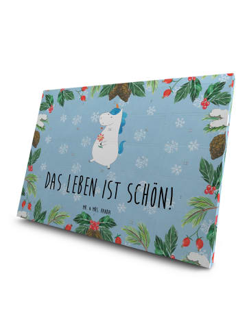 Mr. & Mrs. Panda Tee Adventskalender Einhorn Spaziergang mit Spruch in Eisblau