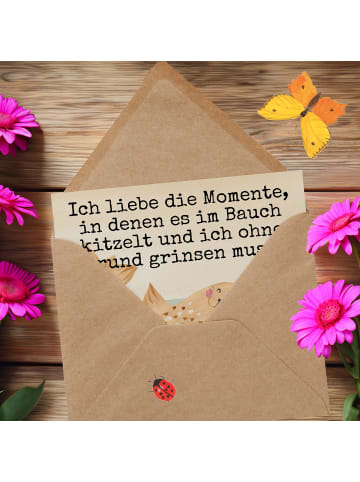 Mr. & Mrs. Panda Grußkarte Robbe Liegen Design mit Spruch in Weiß